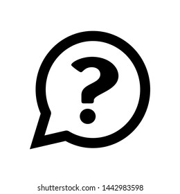 question mark icon flat design