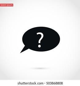 question mark icon, flat design best vector icon