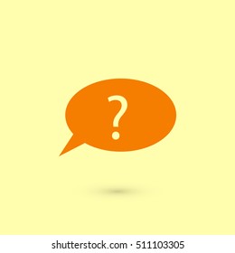 question mark icon, flat design best vector icon