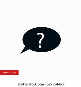 question mark icon, flat design best vector icon