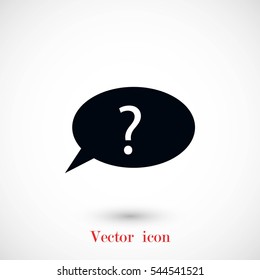 question mark icon, flat design best vector icon