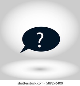 question mark icon, flat design best vector icon