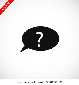 question mark icon, flat design best vector icon