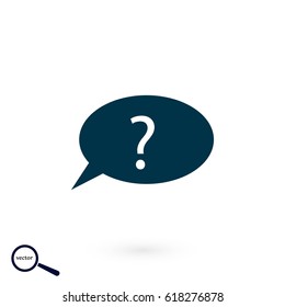 question mark icon, flat design best vector icon