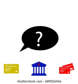 question mark icon, flat design best vector icon
