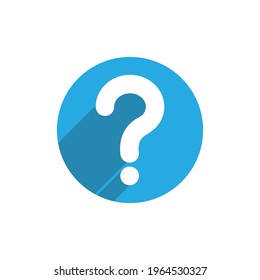 question mark icon in flat, isolated and trendy style. Exclamation mark background for your website design logo, app, UI. Vector icon illustration.