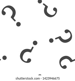 Question mark icon. Flat icon question mark seamless pattern on a white background.