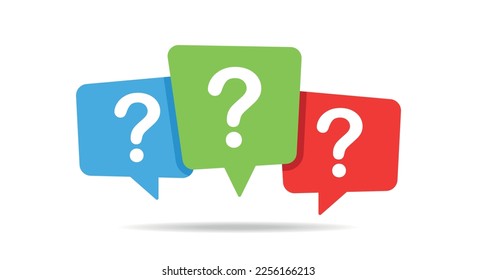 Question mark icon in flat style. Faq vector illustration on isolated background. Ask help sign business concept.