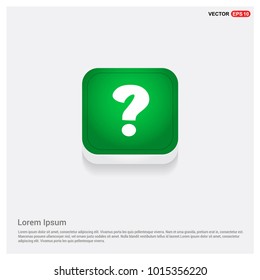 Question mark icon Green Web Button