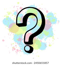 Vector de Imagen de dibujo a mano con signo de interrogación