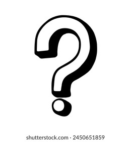 Question mark icon hand drawing image vector