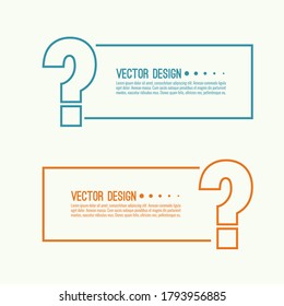 Question mark icon. Help banner. FAQ sign on white background. vector. minimal, outline. Quiz symbol.