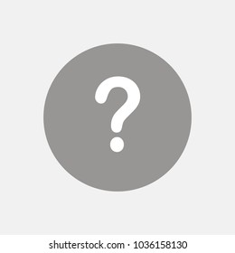 Question mark icon. Help speech bubble symbol. Flat sign on gray background. Vector