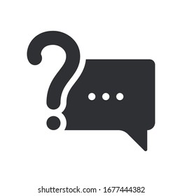 Question mark icon. Help symbol. FAQ sign vector. Quiz symbol.