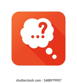 Icono de signo de interrogación. Símbolo de ayuda. Inicio de sesión de preguntas frecuentes en segundo plano. Mínimo. Símbolo del test.