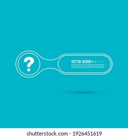Question mark icon. Help symbol. FAQ sign on blue background. vector. minimal, outline. Quiz symbol.