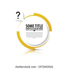 Question mark icon. Help symbol. FAQ sign on white background. Vector in yellow color. minimal, outline. Quiz symbol