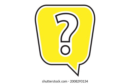 Question mark icon. Help symbol. FAQ sign vector illustration. Box chat