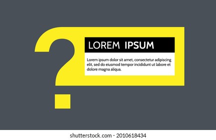 Question mark icon. Help symbol. FAQ sign vector illustration. Box chat