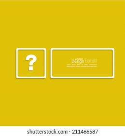 Question mark icon. Help symbol. FAQ sign on a yellow background. vector. 