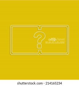 Question mark icon. Help symbol. FAQ sign on a yellow background. vector. 