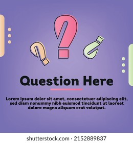 Fragezeichen-Symbol Hilfesymbol. FAQ-Zeichen auf Hintergrund. Vektorgrafik