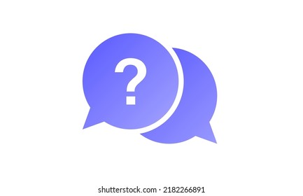 Fragezeichen-Symbol Hilfesymbol. FAQ-Schild-Illustration. Box Chat. Design-Element-Vektorgrafik, einfach