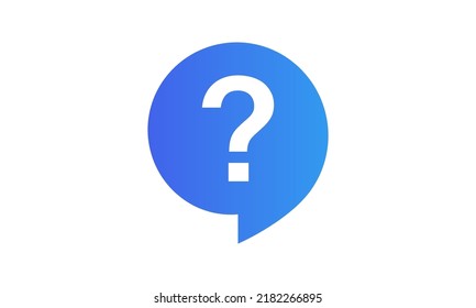Icono de signo de interrogación. Símbolo de ayuda. Ilustración de signo de preguntas frecuentes. Charla de caja. Vector de elementos de diseño, sencillo