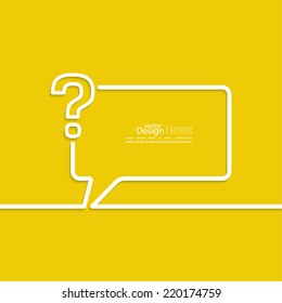 Question Mark Icon. Help Symbol. FAQ Sign On A Yellow Background. Vector. 