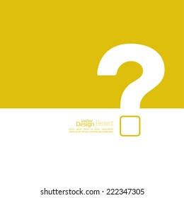 Question Mark Icon. Help Symbol. FAQ Sign On A Yellow Background. Vector