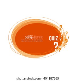 Question mark icon. Help symbol. Quiz vector. Banner roundish form. 