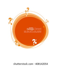 Question mark icon. Help symbol. FAQ sign on background. vector. Banner roundish form