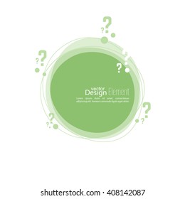 Question mark icon. Help symbol. FAQ sign on background. vector. Banner roundish form