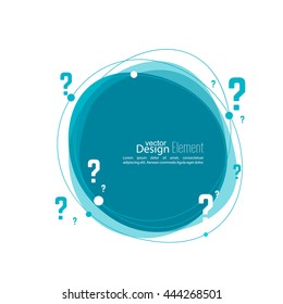 Question mark icon. Help symbol. FAQ sign on background. vector. Banner roundish form
