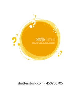 Question mark icon. Help symbol. FAQ sign on background. vector. Banner roundish form