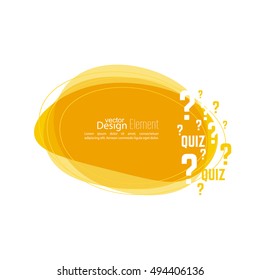 Question mark icon. Help symbol. Quiz vector. Banner roundish form.