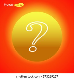 Question mark icon. Help symbol. Web design style.