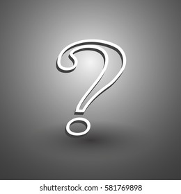 Question mark icon. Help symbol.
