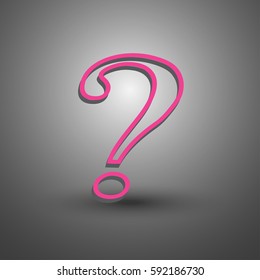 Question mark icon. Help symbol.