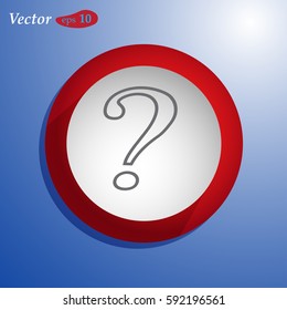 Question mark icon. Help symbol. Web design style.