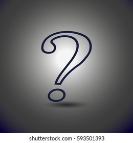 Question mark icon. Help symbol.