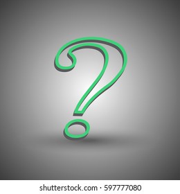 Question mark icon. Help symbol.
