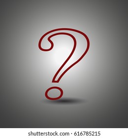 Question mark icon. Help symbol.
