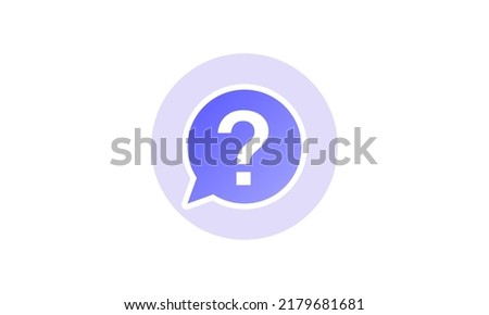 Question mark icon. Help symbol. FAQ sign illustration. Box chat. Design Element Vector, simple