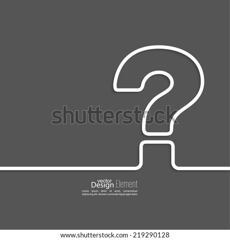 Question mark icon. Help symbol. FAQ sign  in on a dark background. vector