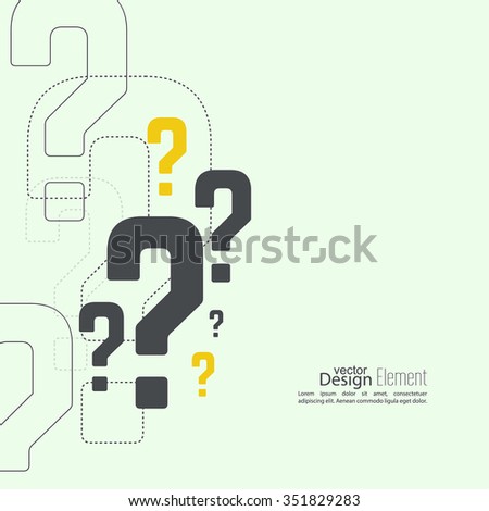 Question mark icon. Help symbol. FAQ sign on  background. vector