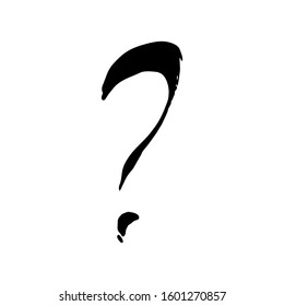Question mark icon.  A question mark or help icon vector illustration on white background  FAQ flat sign on white background.