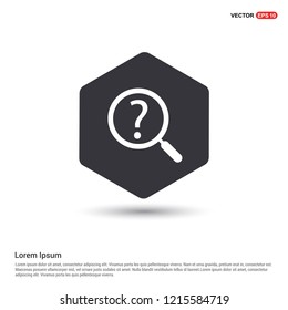Question mark icon Hexa White Background icon template - Free vector icon