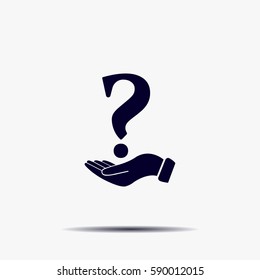 Hand Holding Question Mark Stock Vector (Royalty Free) 413833762 ...