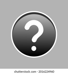 Question mark icon, information symbol button, vector illustration